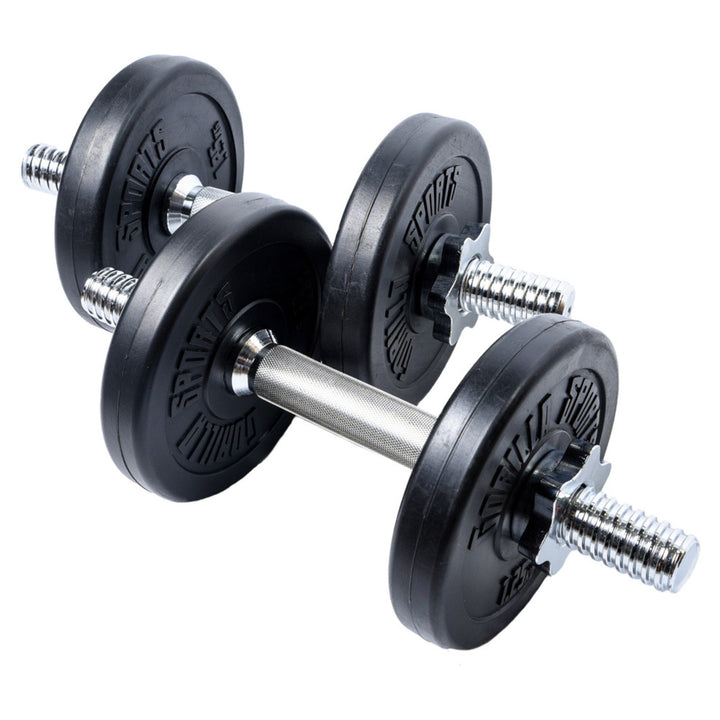 Set gantere reglabile 10 kg cu discuri din ciment - Gorilla Sports Ro