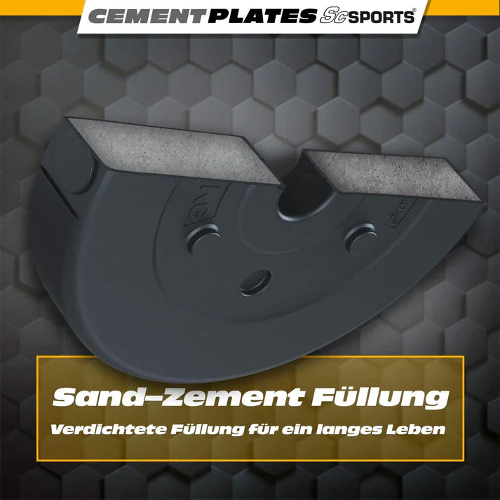 Set de discuri de greutate, 30 kg, 30/31mm, ciment, plastic ScSports