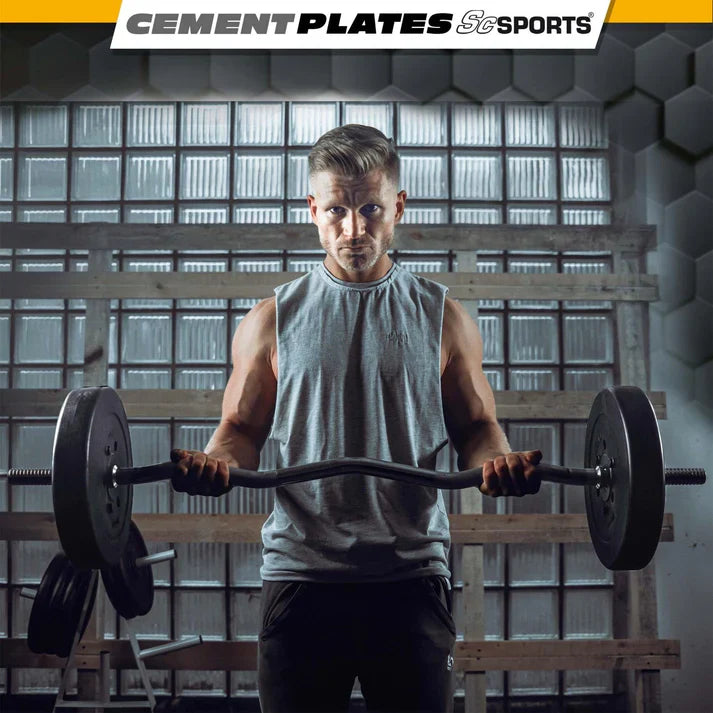 Set de discuri de greutate, 30 kg, 30/31mm, ciment, plastic ScSports