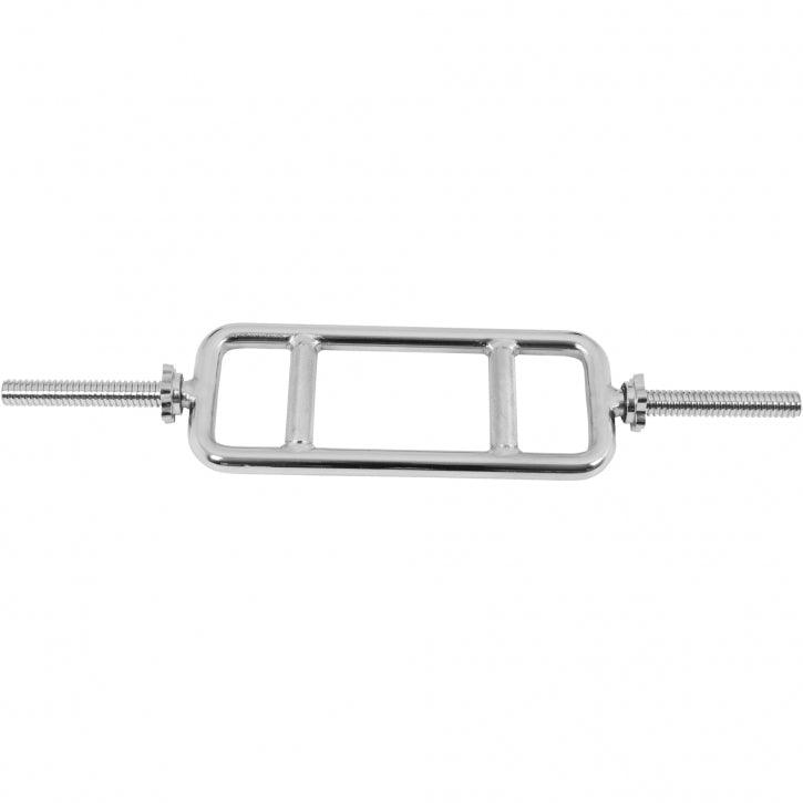 Bara triceps, 86 cm, cu prinderi pentru greutati, Metalic/Argintiu Gorilla Sports