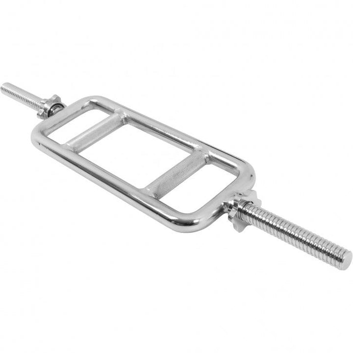 Bara triceps, 86 cm, cu prinderi pentru greutati, Metalic/Argintiu Gorilla Sports