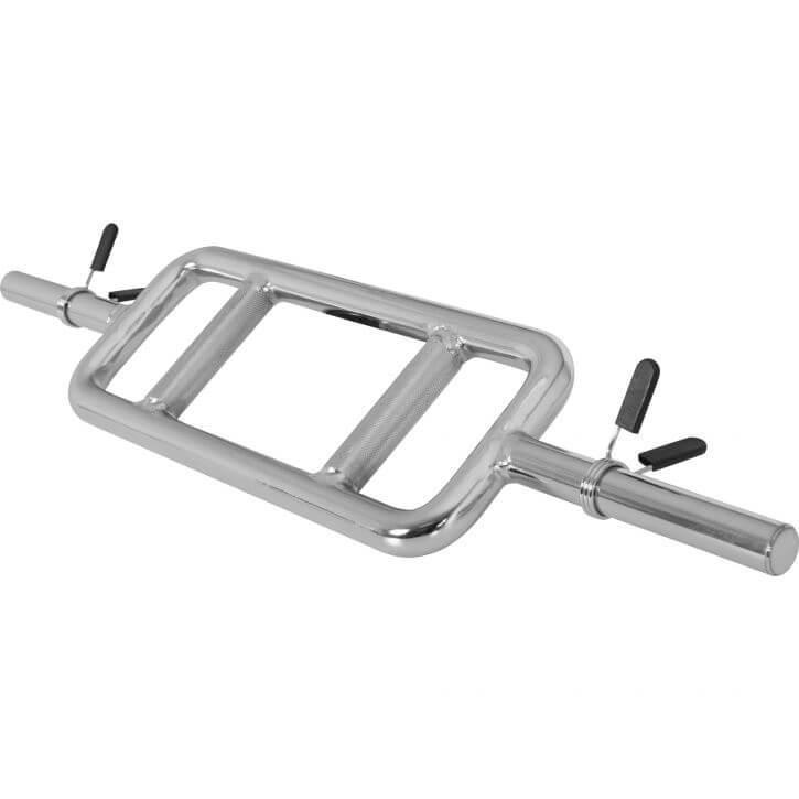 Bara triceps, 86 cm, cu prinderi pentru greutati, Metalic/Argintiu Gorilla Sports