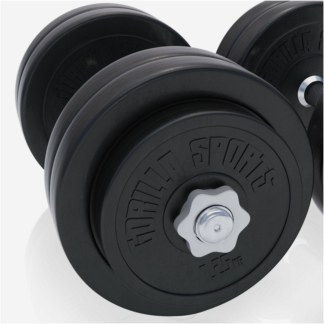 Set gantere cu discuri din ciment 30 kg - 30/31 mm - Gorilla Sports Ro