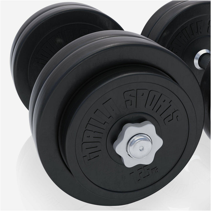 Set gantere cu discuri din ciment 30 kg - 30/31 mm - Gorilla Sports Ro