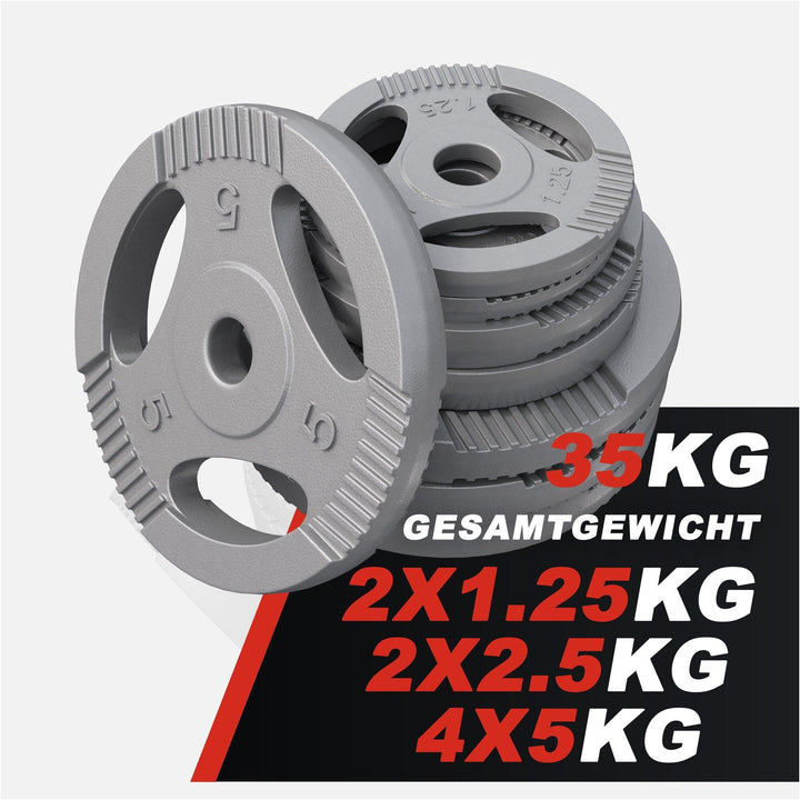 Set bara Z + discuri fonta, 35kg, Gorilla Sports - Gorilla Sports Ro