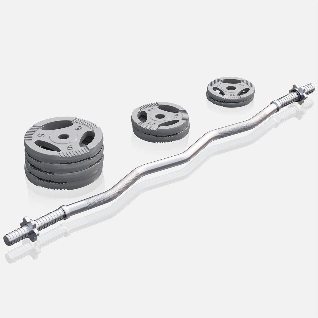 Set bara Z + discuri fonta, 35kg, Gorilla Sports - Gorilla Sports Ro