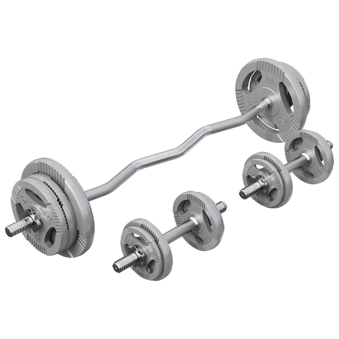 Set complet bara Z + discuri fonta, 70kg, Gorilla Sports - Gorilla Sports Ro