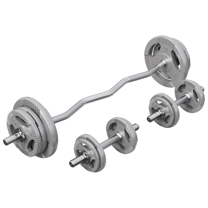 Set complet bara Z + discuri fonta, 70kg, Gorilla Sports - Gorilla Sports Ro