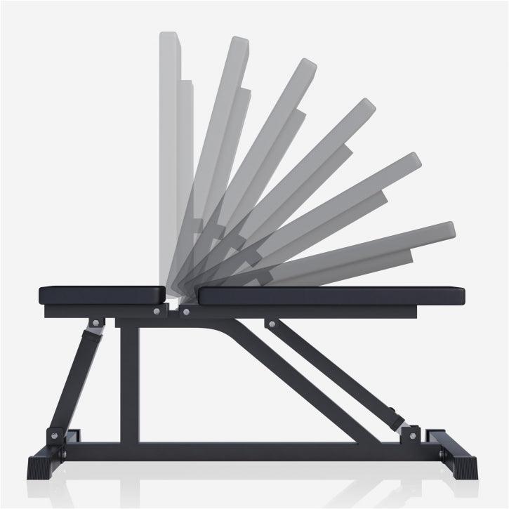 Bancă multifuncțională reglabilă neagră/albă - Gorilla Sports Ro