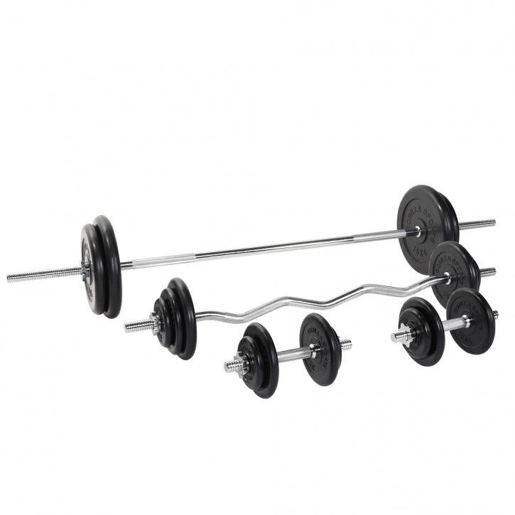Set complet gantere cauciuc 108 kg - Gorilla Sports Ro