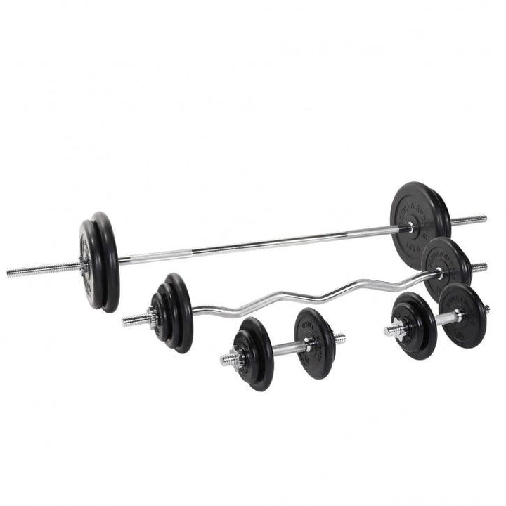 Set complet gantere cauciuc 108 kg - Gorilla Sports Ro