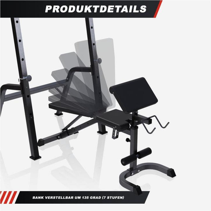 Bancă inclinat/declinat reglabilă cu suport Scott - Gorilla Sports Ro