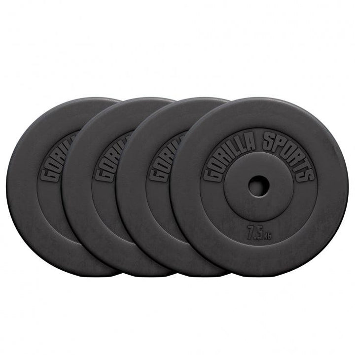 Discuri din plastic umplute cu ciment, 1.25 - 15kg, 30/31mm Gorilla Sports