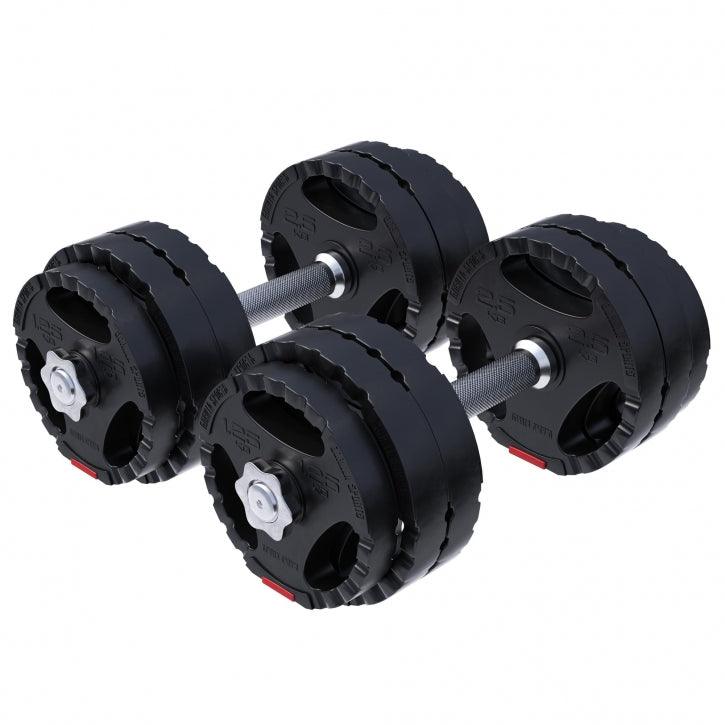 Set gantere reglabile din ciment cu prindere 30KG - Gorilla Sports Ro