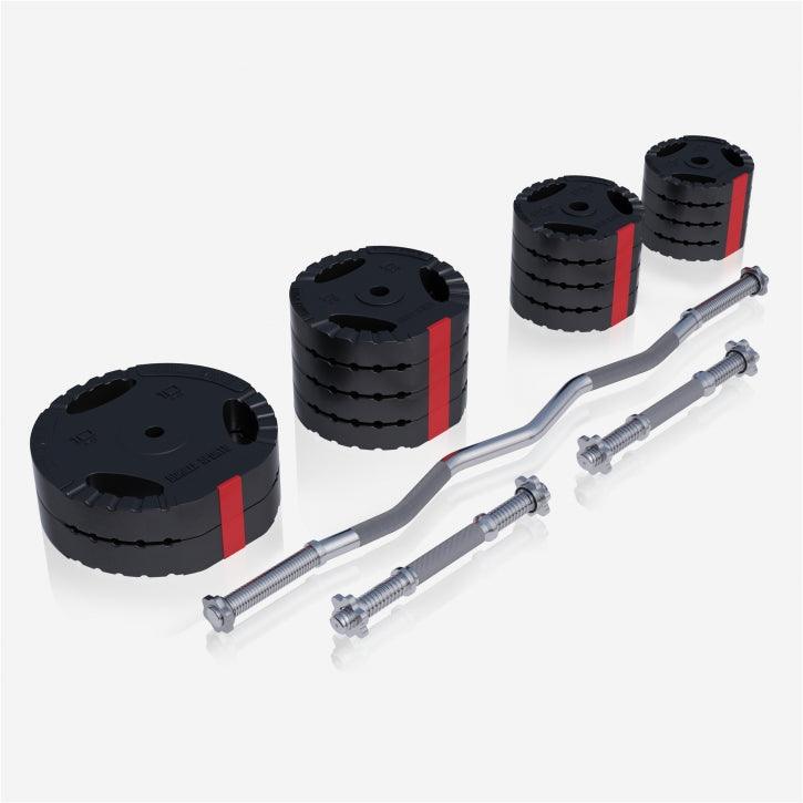 Set de greutati, 70KG, acoperite cu plastic Gorilla Sports