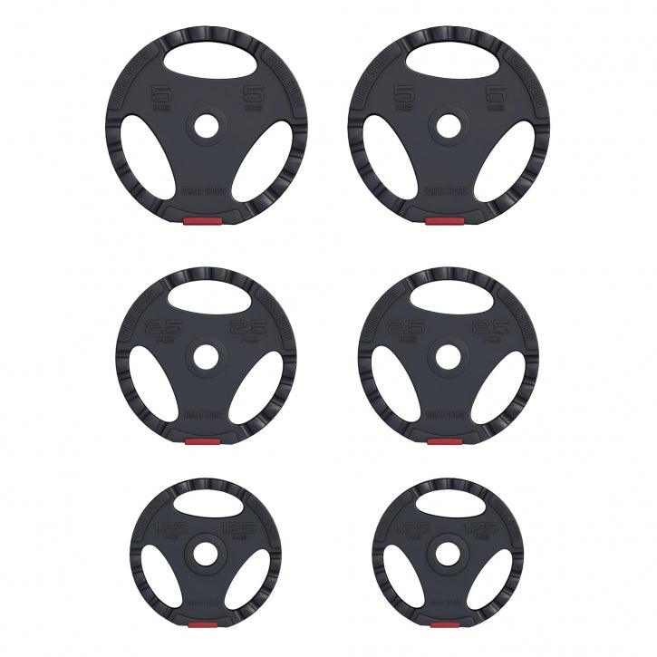 Set bară SZ și discuri cu grip 25 kg - Gorilla Sports Ro