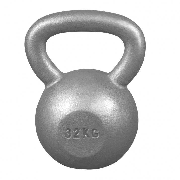 Kettlebell din fier Argintiu/Negru 2-32kg Gorilla Sports