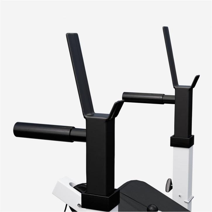 Banca multifunctionala  cu set gantere din cauciuc 108kg - Gorilla Sports Ro