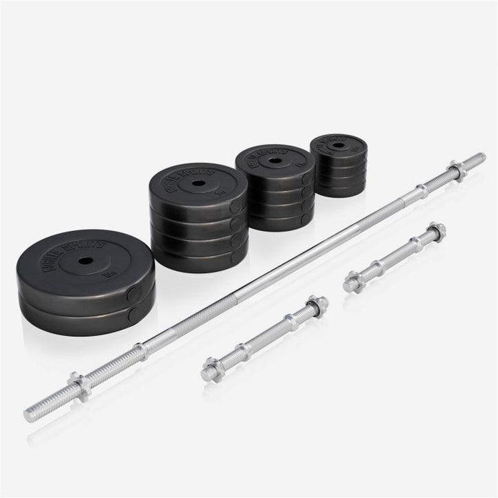 BANCĂ REGLABILĂ PIEPT CU SUPORT + SET DE GREUTĂȚI 100 KG 30/31 MM - Gorilla Sports Ro