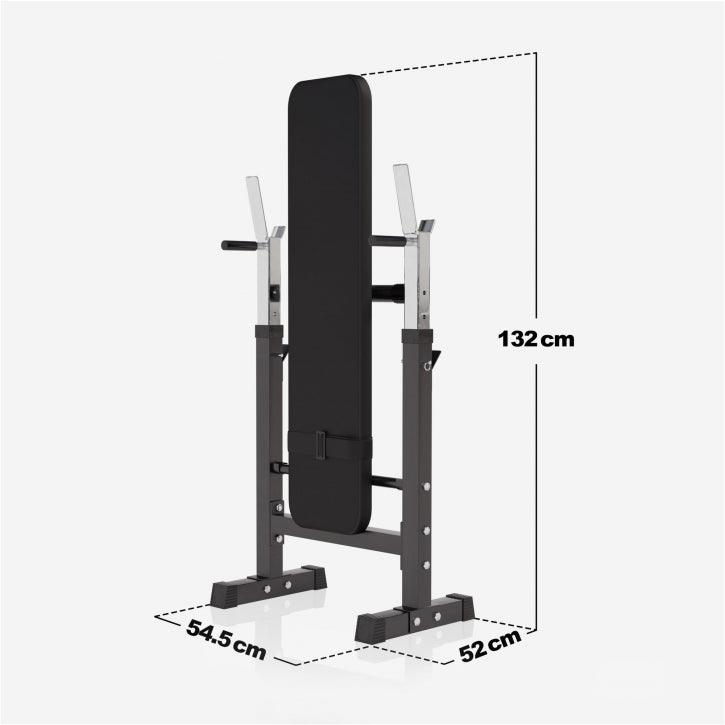 BANCĂ REGLABILĂ PIEPT CU SUPORT + SET DE GREUTĂȚI 100 KG 30/31 MM - Gorilla Sports Ro