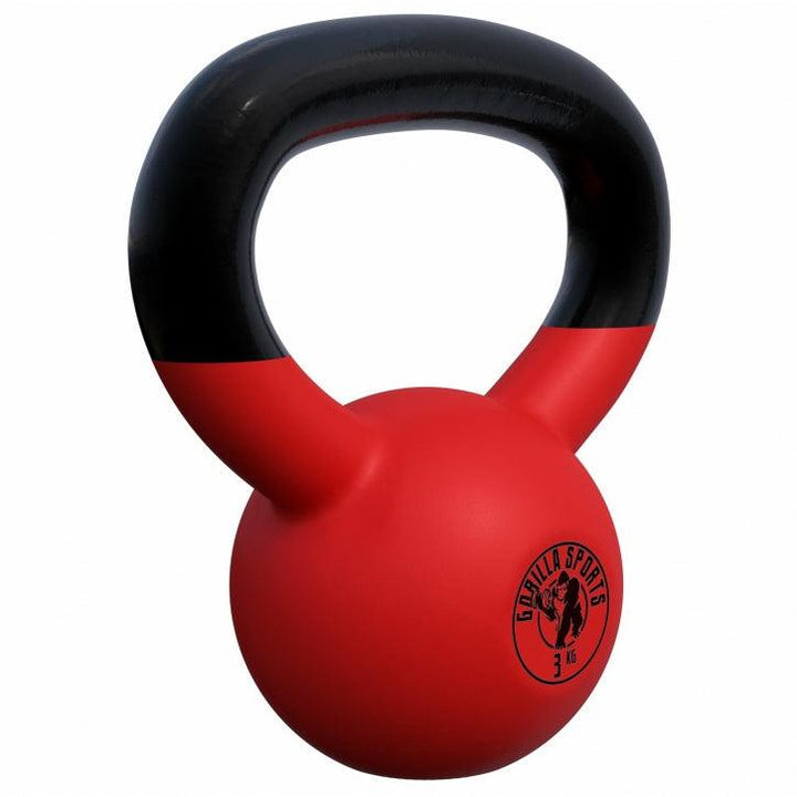 Kettlebell din fontă turnată cu înveliș de cauciuc 2-32 Kg Gorilla Sports