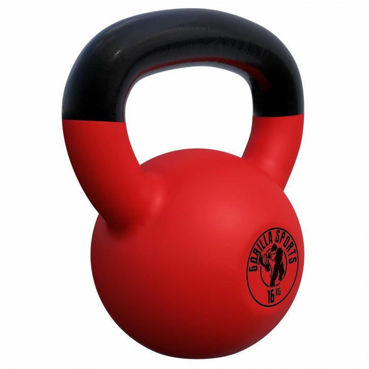Kettlebell din fontă turnată cu înveliș de cauciuc 2-32 Kg Gorilla Sports