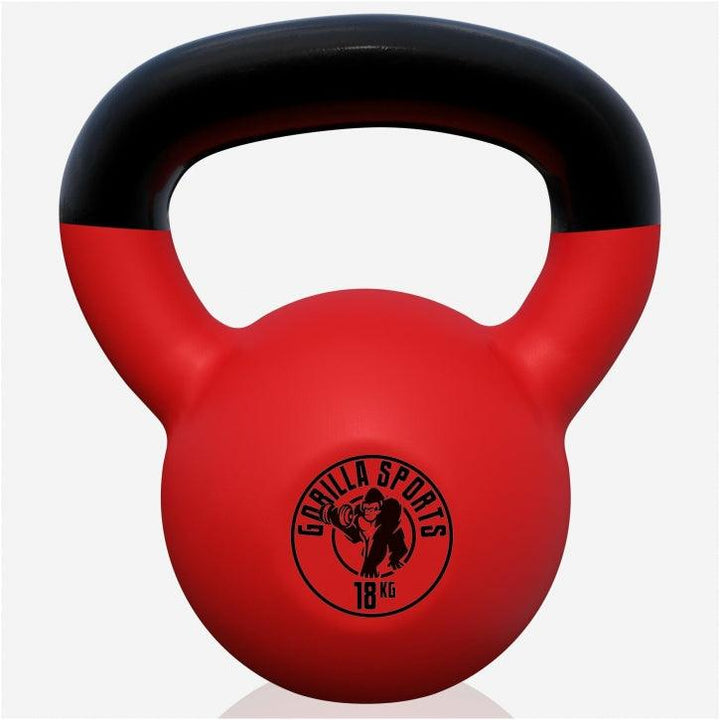 Kettlebell din fontă turnată cu înveliș de cauciuc - Gorilla Sports Ro