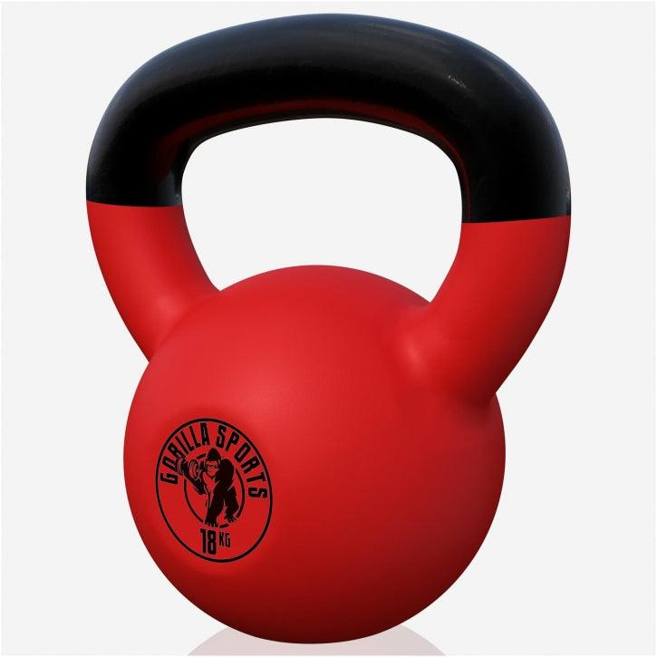 Kettlebell din fontă turnată cu înveliș de cauciuc - Gorilla Sports Ro