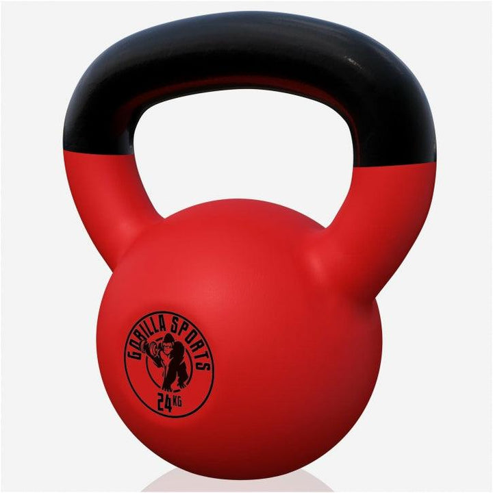 Kettlebell din fontă turnată cu înveliș de cauciuc - Gorilla Sports Ro
