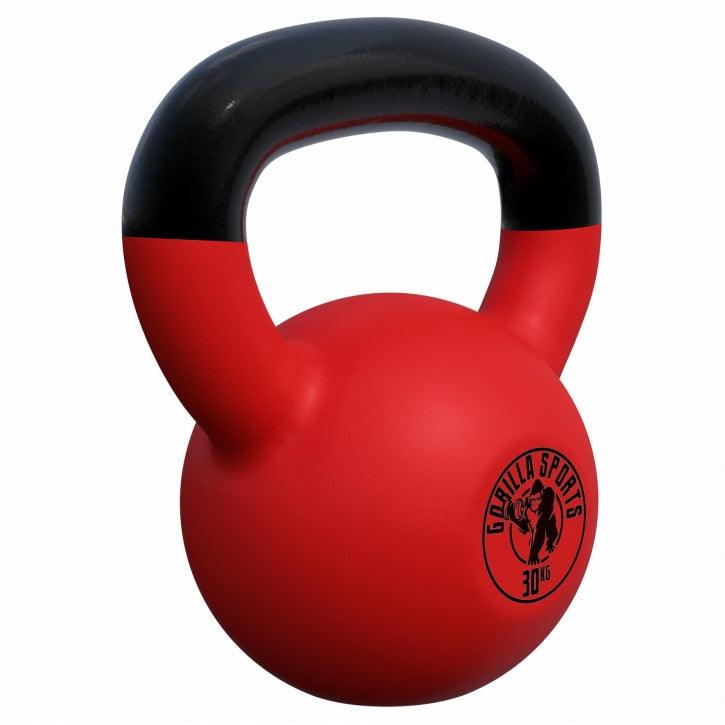 Kettlebell din fontă turnată cu înveliș de cauciuc 2-32 Kg Gorilla Sports