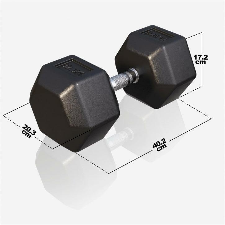 Ganteră Hexagonală 2 - 50Kg - Gorilla Sports Ro