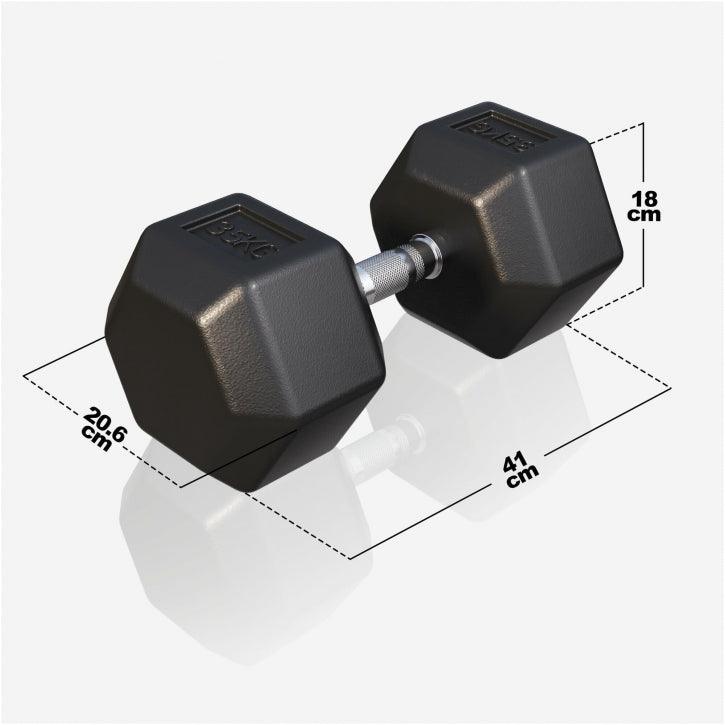 Ganteră Hexagonală 2 - 50Kg - Gorilla Sports Ro