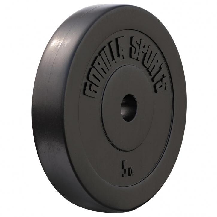Discuri din plastic umplute cu ciment, 1.25 - 15kg, 30/31mm Gorilla Sports