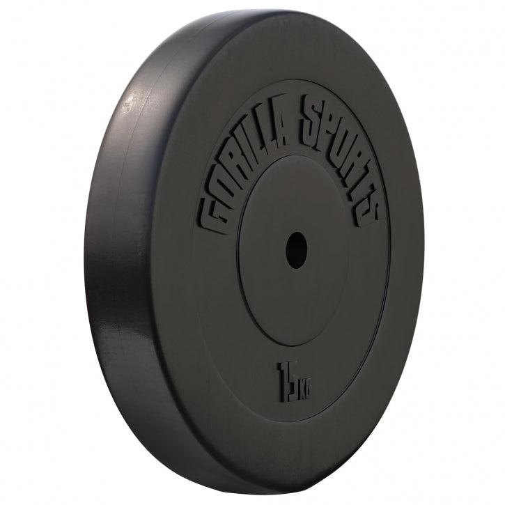 Discuri din plastic umplute cu ciment, 1.25 - 15kg, 30/31mm Gorilla Sports