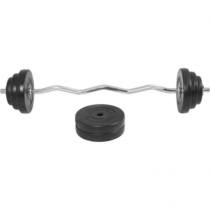 Stand reglabil haltera + set bara Z si discuri plastic, 35kg, Gorilla Sports - Gorilla Sports Ro