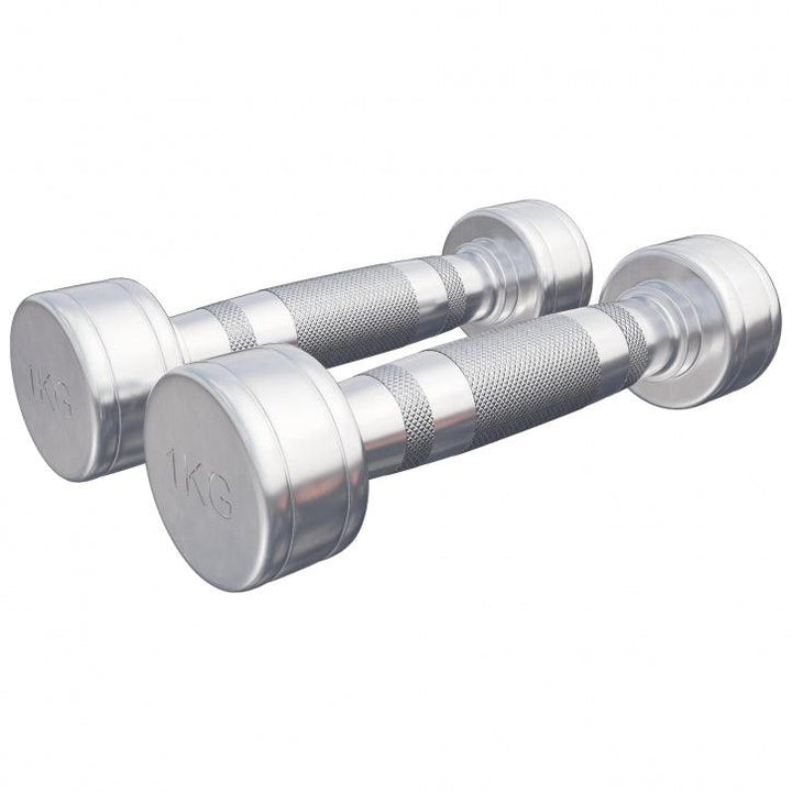 Set de 2 Gantere cromate cu greutate fixa, 2-30 Kg Gorilla Sports