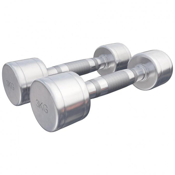 Set de 2 Gantere cromate cu greutate fixa, 2-30 Kg Gorilla Sports