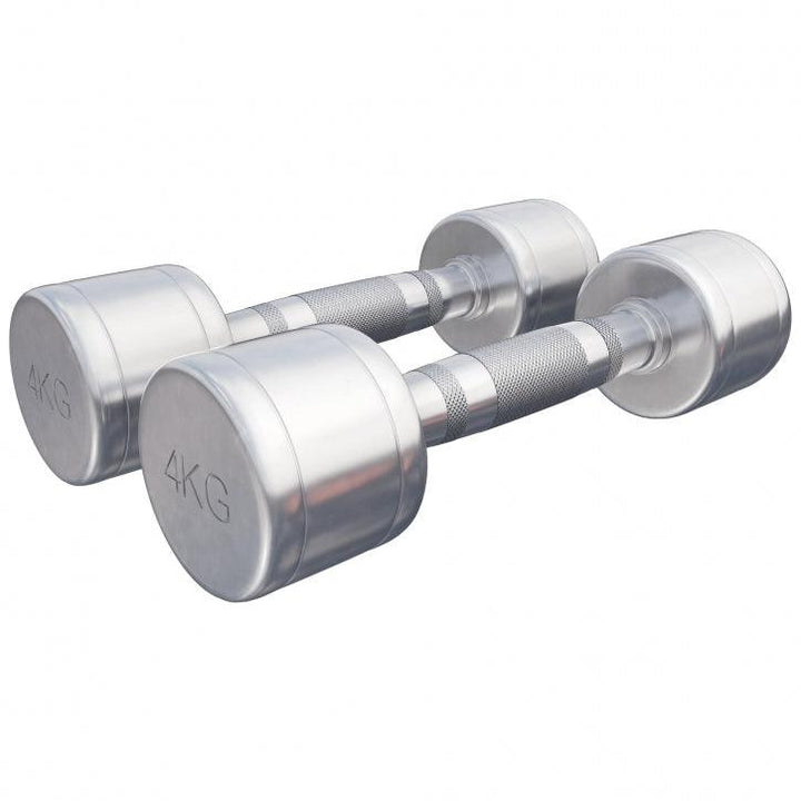 Set de 2 Gantere cromate cu greutate fixa, 2-30 Kg Gorilla Sports