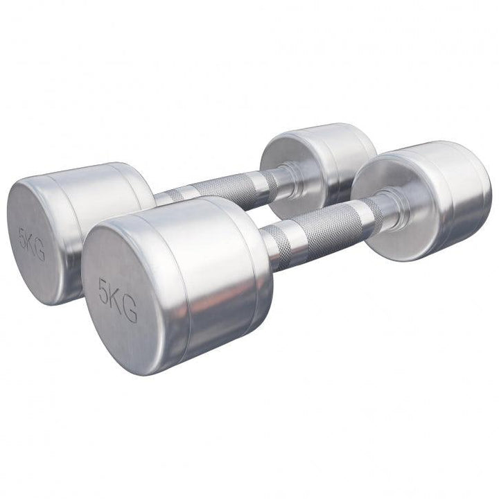 Set de 2 Gantere cromate cu greutate fixa, 2-30 Kg Gorilla Sports