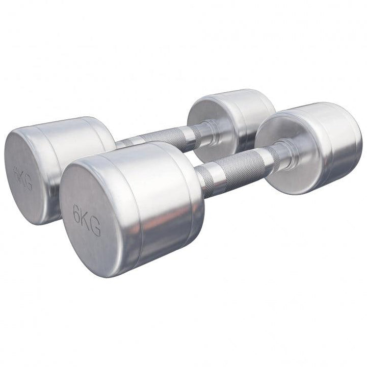 Set de 2 Gantere cromate cu greutate fixa, 2-30 Kg Gorilla Sports