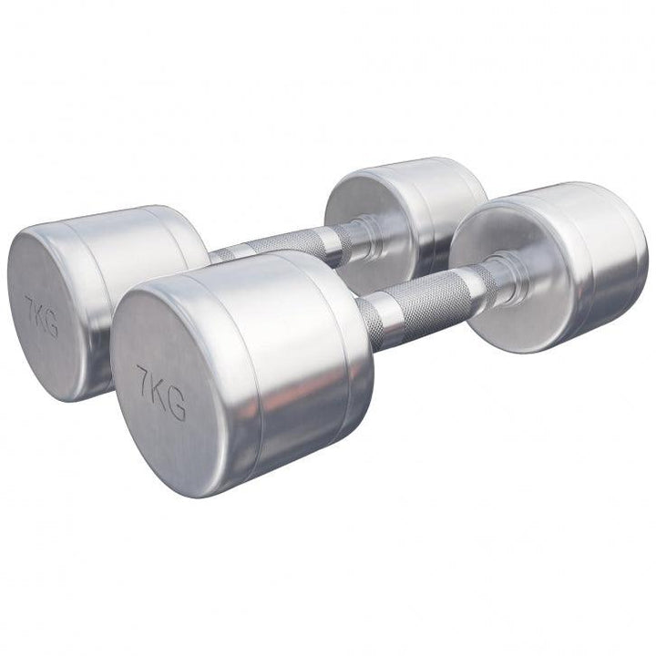 Set de 2 Gantere cromate cu greutate fixa, 2-30 Kg Gorilla Sports