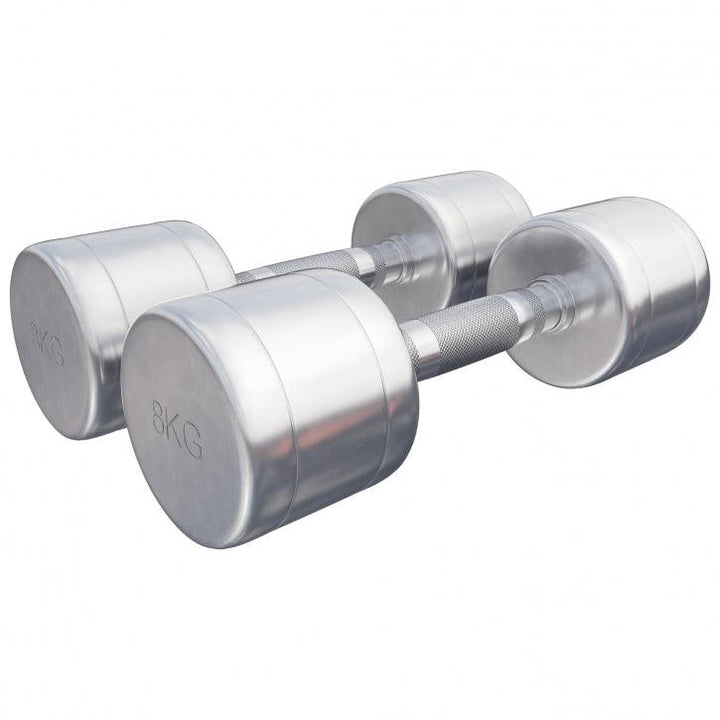 Set de 2 Gantere cromate cu greutate fixa, 2-30 Kg Gorilla Sports