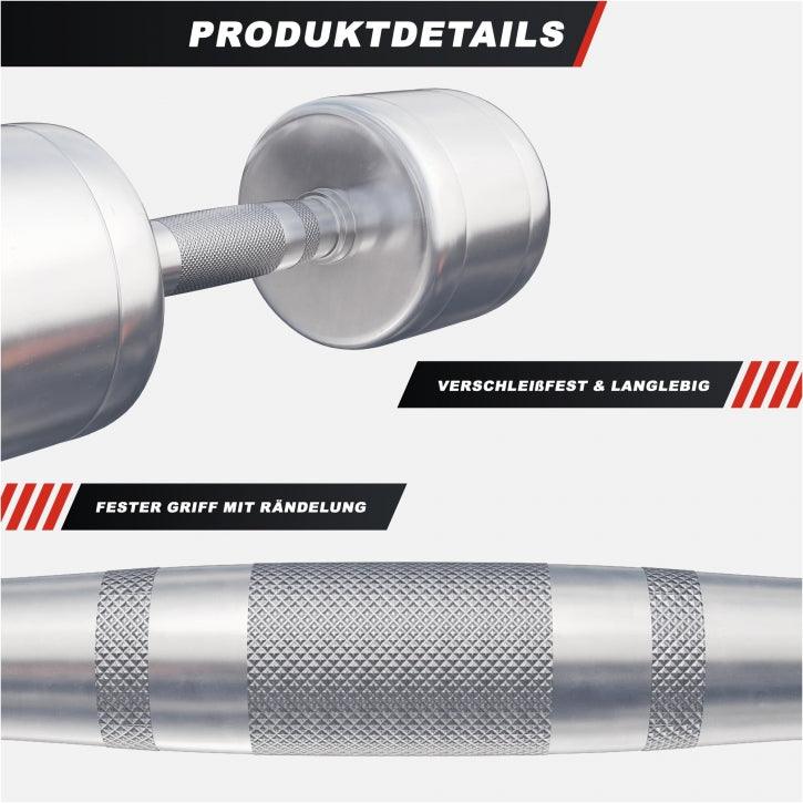 Set de 2 Gantere cromate cu greutate fixa - Gorilla Sports Ro