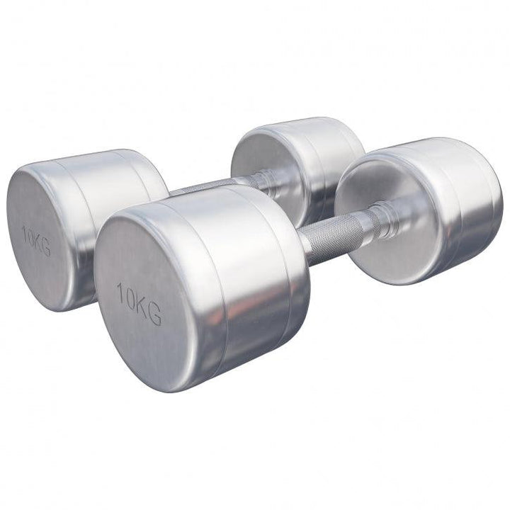 Set de 2 Gantere cromate cu greutate fixa, 2-30 Kg Gorilla Sports