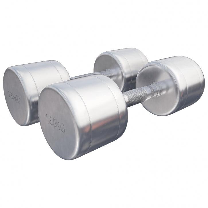 Set de 2 Gantere cromate cu greutate fixa, 2-30 Kg Gorilla Sports