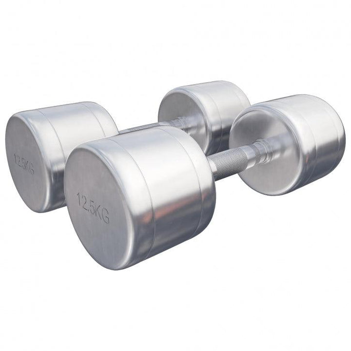 Set de 2 Gantere cromate cu greutate fixa, 2-30 Kg Gorilla Sports