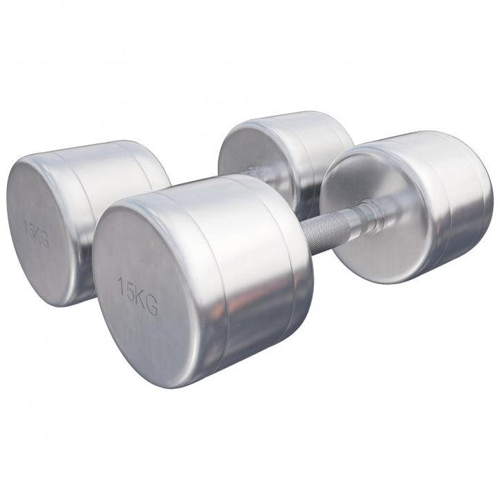 Set de 2 Gantere cromate cu greutate fixa, 2-30 Kg Gorilla Sports