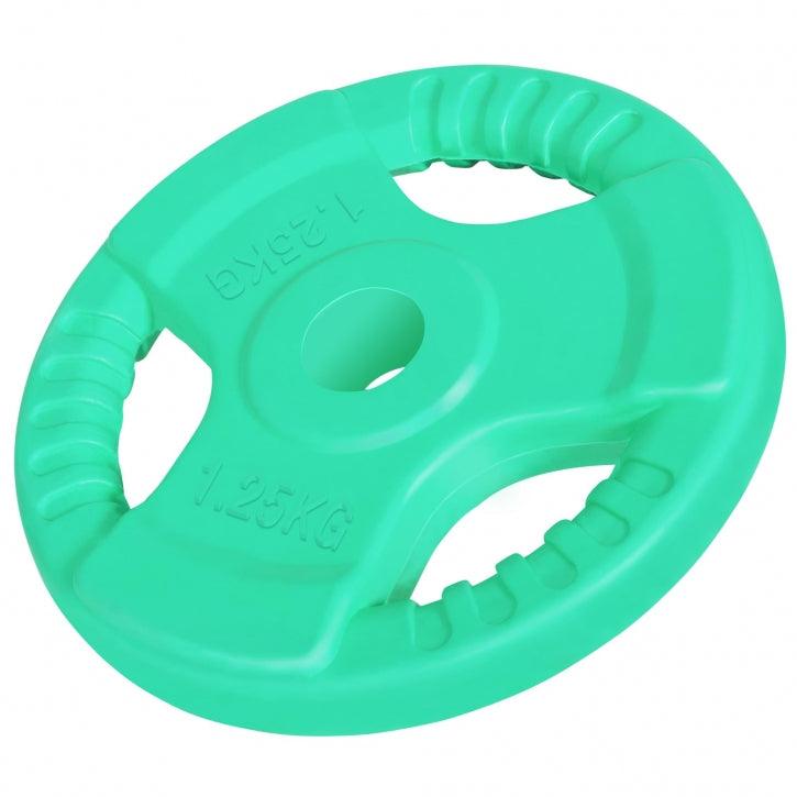 Discuri din fontă cauciucat cu grip 1,25-25Kg, 31mm Gorilla Sports