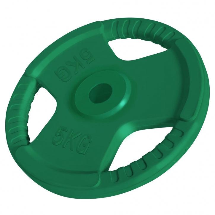 Discuri din fontă cauciucat cu grip 1,25-25Kg, 31mm Gorilla Sports