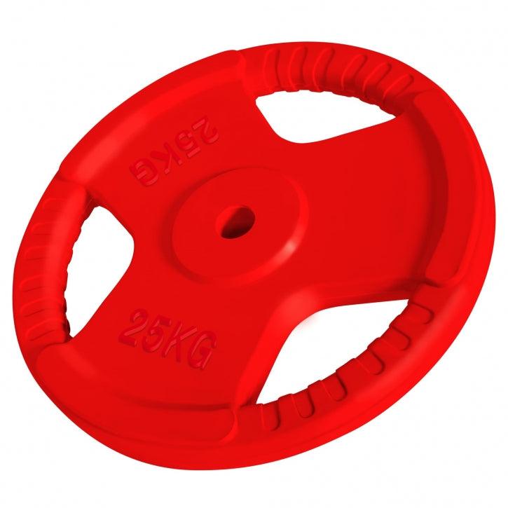 Discuri din fontă cauciucat cu grip 1,25-25Kg, 31mm Gorilla Sports